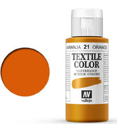 VALLEJO TEXTILE COLOR 21: 60 ML. ORANGE - Al Masam Stationery LLC